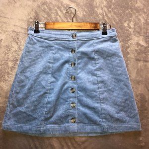 Soft Blue Button Up Skirt